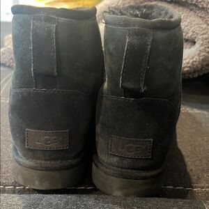 UGG Black Winter Boots with Suede Finish and Fuzzy Lining
